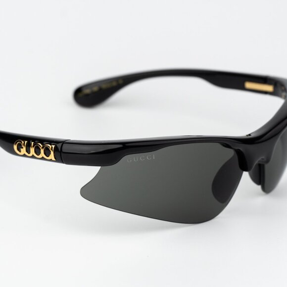 Gucci Women Sunglasses Black Grey Mask GG1774S 006 BRAND NEW - Picture 9 of 12